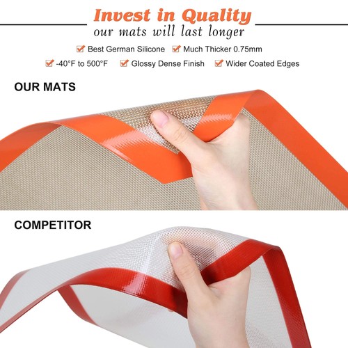 Silicone Baking Mat - Best German Silicone - Non Slip Silicone Baking Sheet, ... - Bild 3 von 7