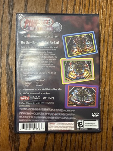 Pinball Hall Of Fame The Williams Collection - Sony Playstation 2 Original - Bild 2 von 4