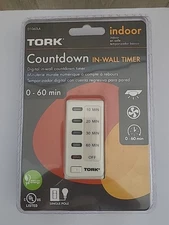 TORK NSI D1060LA DIGITAL WALL TIMER SWITCH, 60-MINUTE, 120V 15A 1000W, LT ALMOND