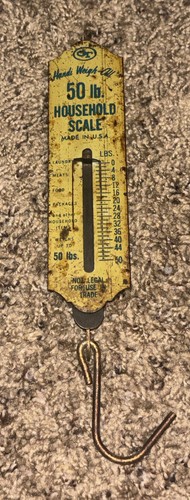 Vintage Handi wiegt alle 50 Pfund Haushalt hängende Haken Balance Metallwaage • USA - Bild 1 von 5
