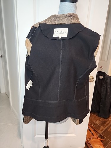 Rachel Roy Moto Jacke Snake Print Kontrastjacke Gr. XL Damen NEUWERTIG - Bild 14 von 16