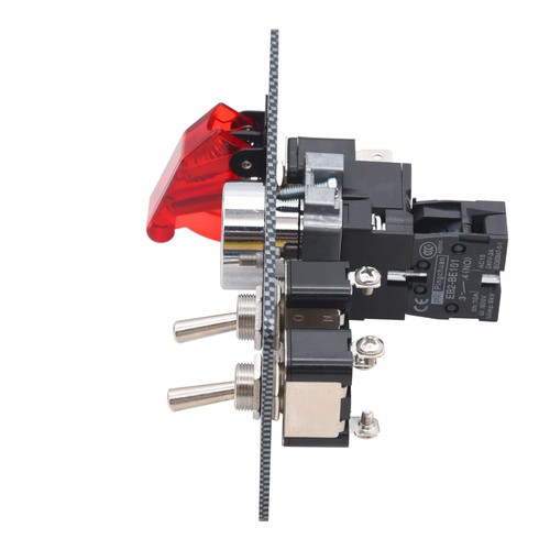 Ignition Engine Start Switch Panel Toggle Carbon Fibre 4 in 1 Car Truck Racing - Picture 3 of 10