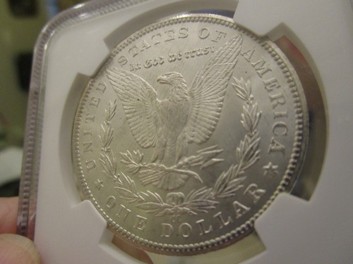 A NICE WHITE BETTER DATED 1885-CC MORGAN DOL NGC MS 63 NICE FOR THE GRADE - Picture 9 of 9