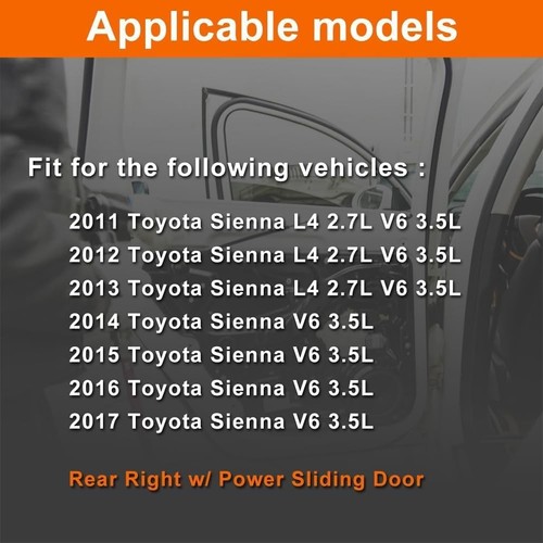 Rear Right Door Lock Actuator for Toyota Sienna 2011-2017 w/ Power Sliding Door - Picture 4 of 4
