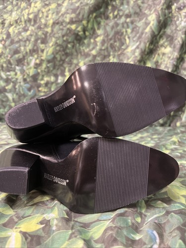 Botas de tacón Harley Davidson de cuero con arnés y cremallera para mujer talla 6 Y2K de colección - nuevas en caja - Imagen 5 de 6