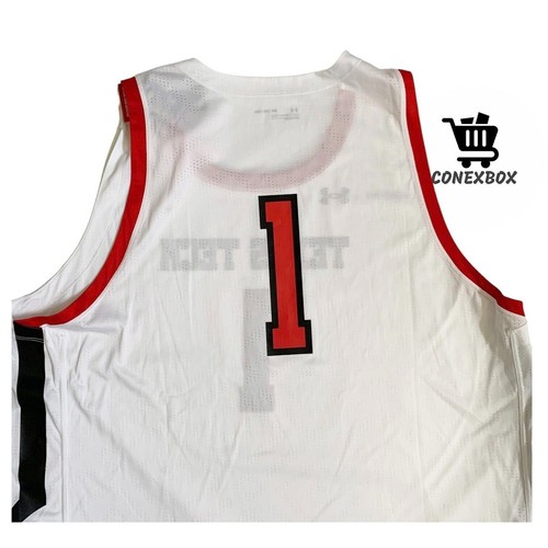 Under Armour Men's Size 3XL #1 Texas Tech Red Raiders Replica Basketball Jersey - Picture 5 of 13