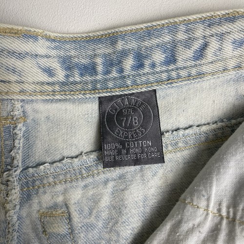Vintage Distressed Gitano Express Jeans Perlen Streikposten Knöchel Reißverschluss hohe Taille - Bild 3 von 12