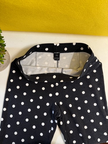 HUE weiße super glatte Legging Größe M schwarz mit weißen Tupfen - Bild 3 von 6
