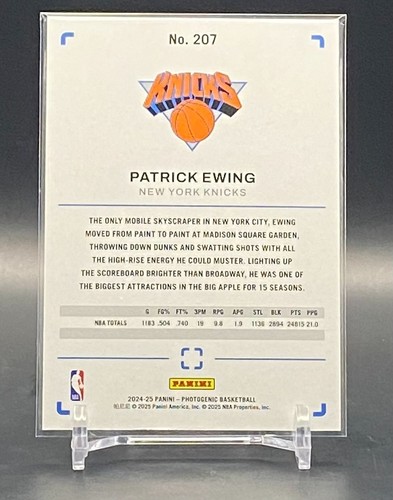 2024-25 Panini Photogenic Patrick Ewing Stardust #/65 New York Knicks #207 - Picture 2 of 3
