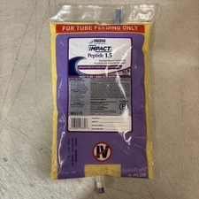 Impact® Peptide 1.5 Tube Feeding Formula Bag, 33.8 0z. Case of 6. Exp. 02/26/26