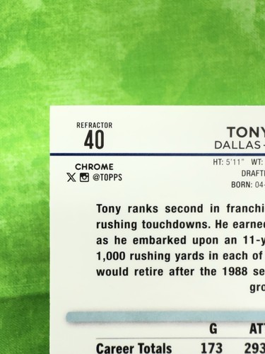 Tony Dorsett - Refractor - 2024 Topps Chrome Football #40 Dallas Cowboys - Picture 9 of 11