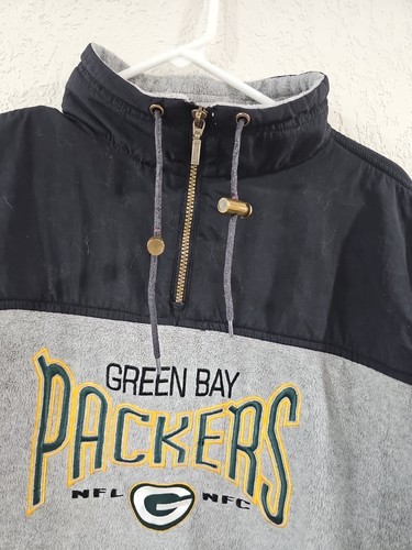 Vintage Green Bay Packers Lee Sport 1/4 Zip Pullover Fleece Embroidered Size M - Picture 3 of 12