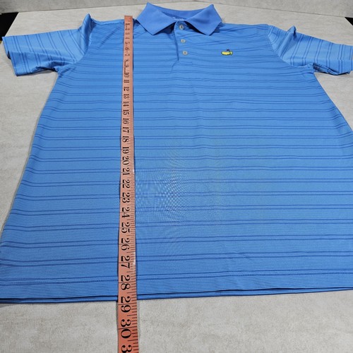 Masters Tech Mens Medium Blue Rn 133979 Blue Striped Golf Polo Pre-owned - Picture 4 of 9