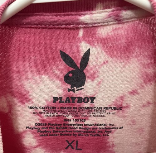 Playboy Bunny Logo Tie Dye Pink T-shirt - XL - Bild 6 von 7