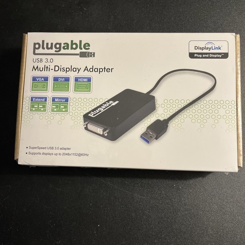Adaptateur multi-écrans USB 3.0 enfichable modèle UGA-3000 NEUF livraison gratuite - Photo 2/2