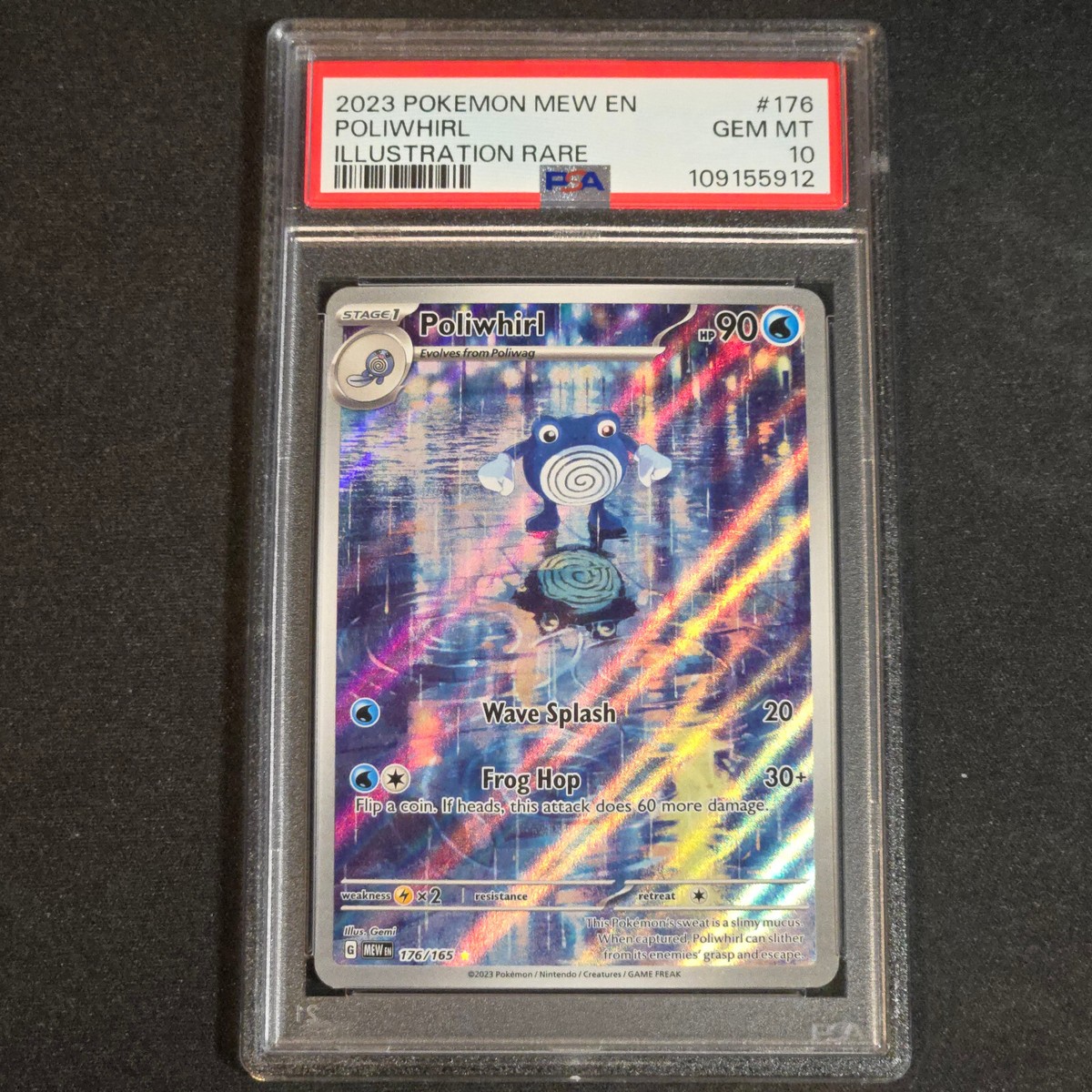 PSA 10 Gem Mint Poliwhirl 176/165 Scarlet & Violet 151