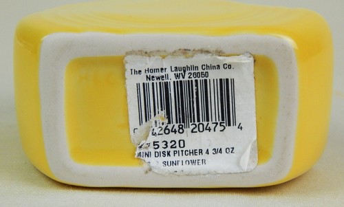Homer Laughlin Fiesta Mini Disk Krug - Sonnenblumengelb - Bild 5 von 7