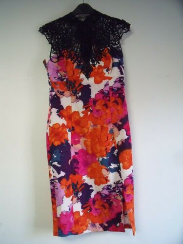 Lipsy Kardashian Kollection Floral Dress Size UK 10 rrp £75 DH190 KK 14 - Picture 1 of 7