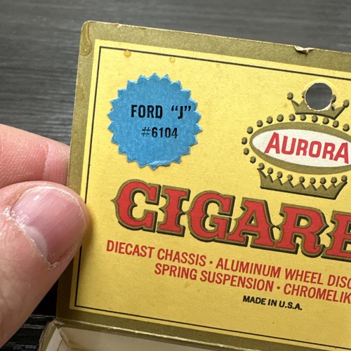 Vintage 1967 Aurora Cigar Box Ford J #6104 Original Box - Picture 2 of 15