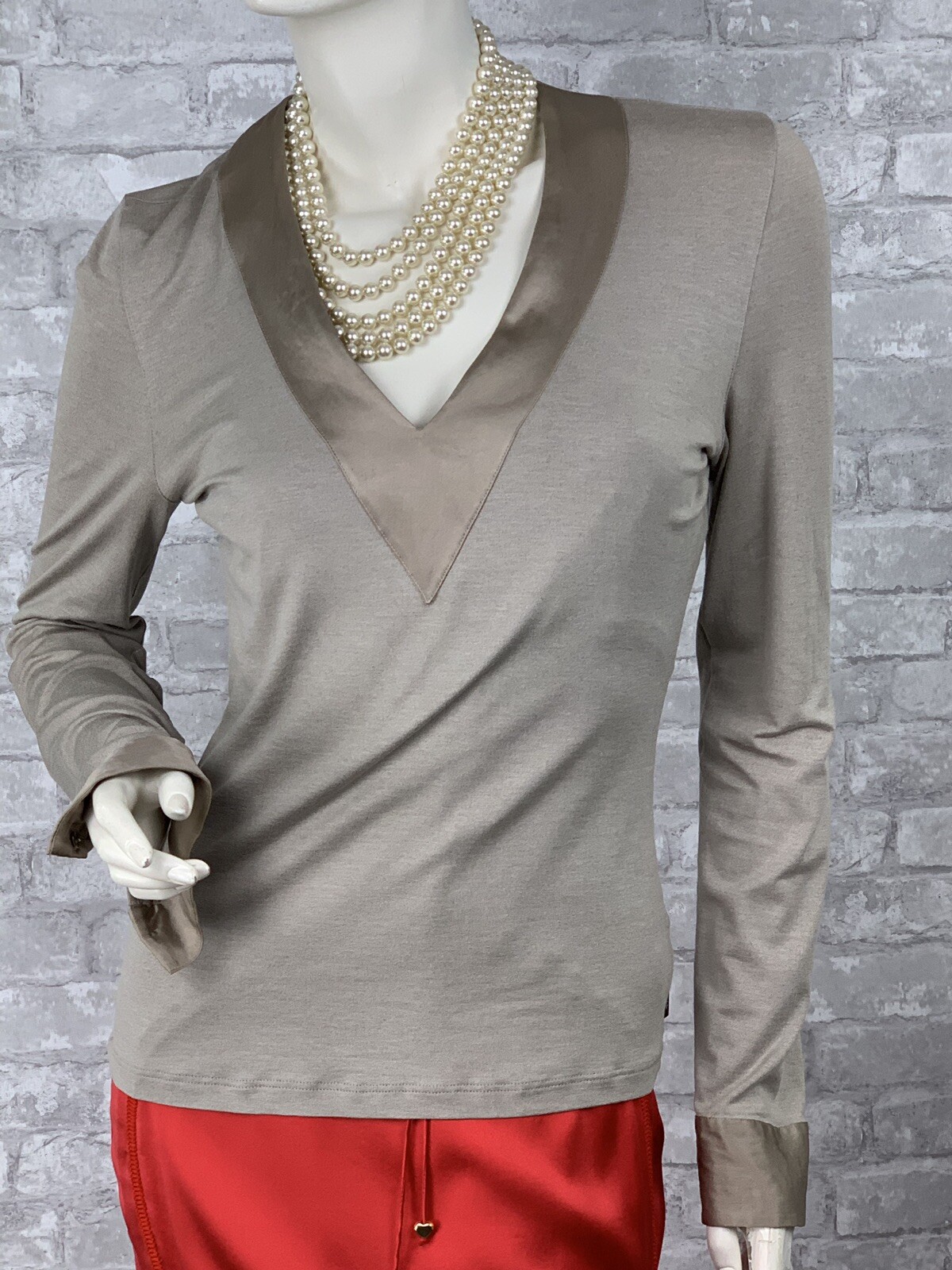 Nuevo Akris Runway Color Topo Topo Topo Elástico Seda Algodón azulsa Camisa Top 8 US 44 It f1d405 Nuevo Akris Runway Color Topo Topo Topo Elástico Seda Algodón azulsa Camisa Top 8 US 44 It f1d405