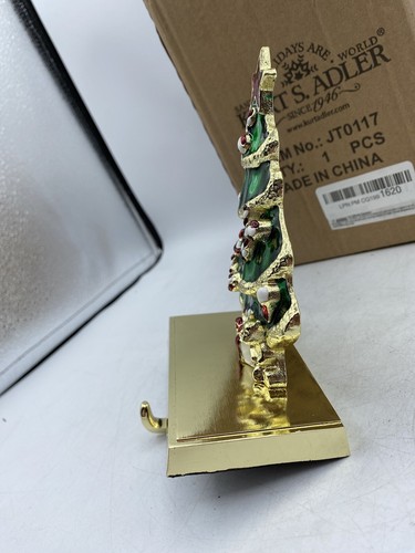 Kurt Adler Zinc Christmas Tree Stocking Holder Decor - Picture 5 of 10