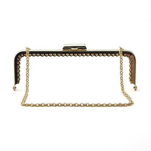Vintage 6" Tschechoslowakische Clutch goldfarbene Handtasche Gestell - Bild 2 von 4
