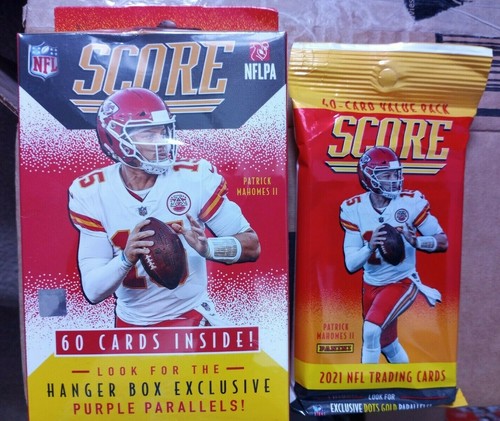 Panini SCORE 2021 NFL Football Trading Cards HANGER BOX & 40 CARD PACK - Picture 1 of 2