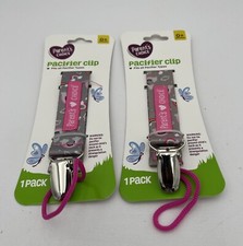 Pacifier Lanyard Clip 0 months 1-Pack Rainbow Gray Pink New Lot of 2