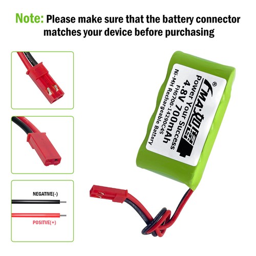 Batería recargable FMA 4.8V 500-700mAh Ni-MH para pecera Glass Robot - Imagen 10 de 21
