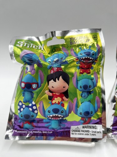 Borsa cieca Lilo and Stitch Disney borsa figurativa clip sigillata lotto 2 figure - Foto 3 di 11
