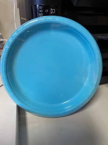 Bermuda Blue 7" Plastic Desert Plates 20 Per Pack Tableware Decorations Supplies - Bild 1 von 2