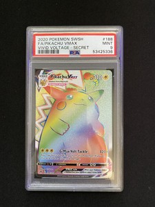 Pikachu VMAX Secret Rare Rainbow 188/185 PSA 9 Vivid Voltage Pokémon | eBay