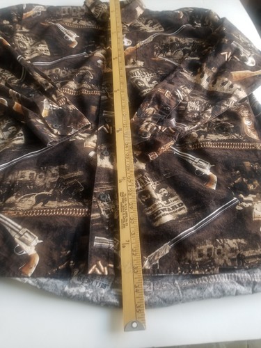 Redhead Cowboy Billy the Kid Pistol Button Down Long Sleeve Shirt Mens XLT - 第 5/12 張圖片