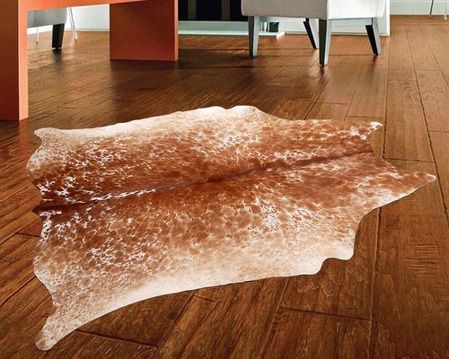 100% Echtes Kuhfell Teppich Lederbereich 23,63 Quadratfuß (160 cm x 137 cm) M-107