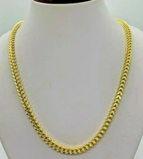 10K Yellow Gold Franco Chain Necklace Men's/Women's 4.5mmx4.5mm 24" To 30"