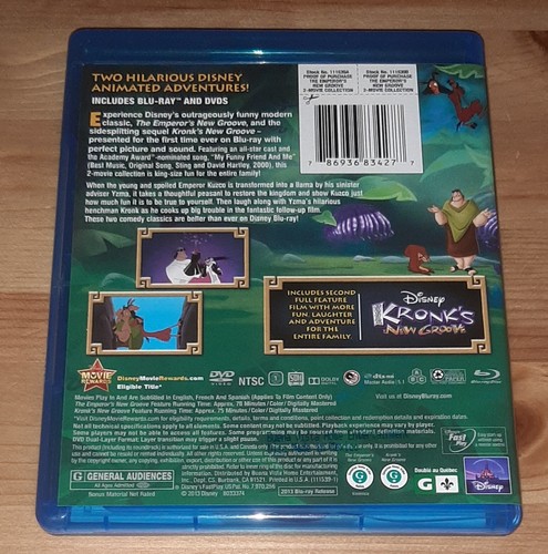 The Emperor's New Groove + Kronk's New Groove (Blu-Ray + DVD, juego de 3 discos) Disney - Imagen 2 de 4