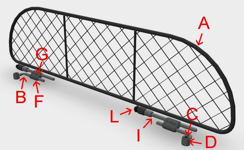 Trennnetz Hundenetz Trenngitter Hundegitter für Mazda CX-5 2012-2017.  ErgoTech. - Bild 5 von 5