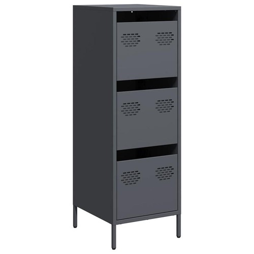 Highboard Anthrazit 39x35x103,5 cm Stahl - Bild 2 von 11