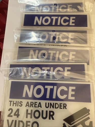 Lote de 6 letreros de videovigilancia 24 horas 6”x4”, envío gratuito - Imagen 3 de 3