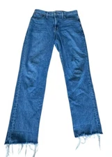 Madewell The Perfect Vintage Jean Size 30 Denim Raw Hem Jeans 33x26