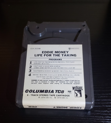VTG Melody Recordings Inc Eddie Money Life for the Taking 8 track tape - Picture 4 of 5