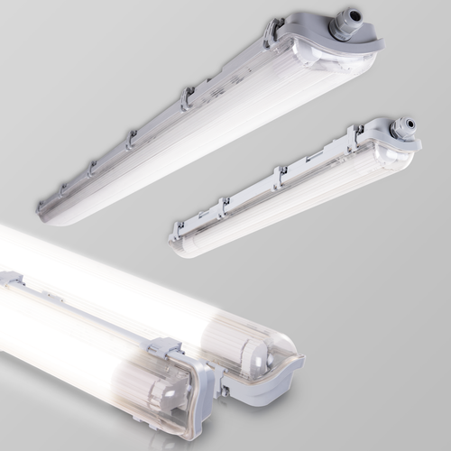Lampada LED per ambienti umidi lampada per vasca cantina garage 60/120/150 cm incl. tubo T8 - Foto 8 di 23