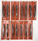 15 Amerock Cabinet Drawer Pull Handles Gothic Silver Black T153 NOS Vintage