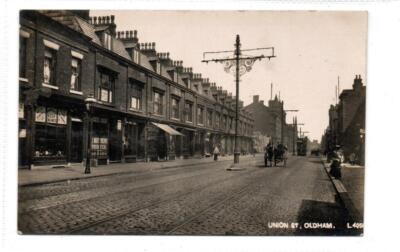 UNION STREET, OLDHAM: Lancashire Postkarte (C88408)