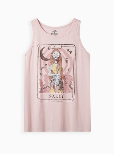 Tanque TORRID NBC Sally Pesadilla Antes de Navidad Rosa Nuevo con Etiquetas Nuevo 0X - Imagen 1 de 8