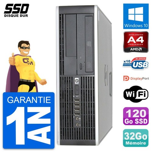 PC HP 6305 Pro SFF AMD A4-5300B RAM 32Go SSD 120Go Windows 10 Wifi - Photo 1/7