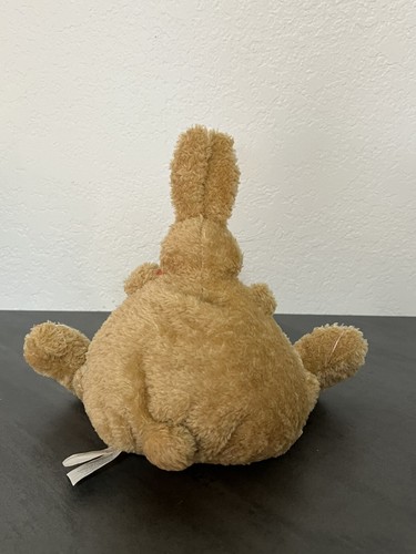 Vintage Figi Upright Plush Big Belly Easter Bunny Holding Carrot Stuffed Toy 8" - Picture 9 of 9