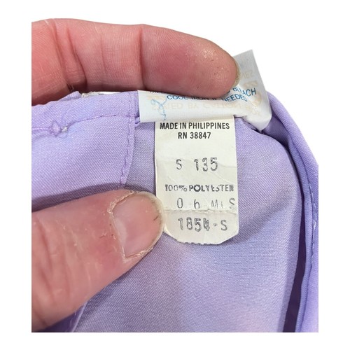 1970s Catton Bros. Cotton Candy Lavender Short Puff Sleeve Lace Umbrella Set - Picture 3 of 7