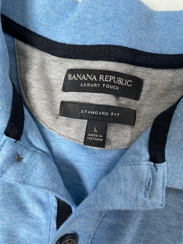 Camisa Banana Republic Luxury Touch ajuste estándar cuello tejido para hombre talla L - Imagen 2 de 6