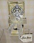 Fashioncraft Bottle Opener Silver Colored Crown with Shiny Stones in Box Favor